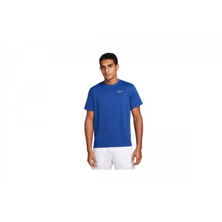 Nike Dri-FIT UV Miler Ανδρικό Κοντομάνικο Αθλητικό T-Shirt Ρουά