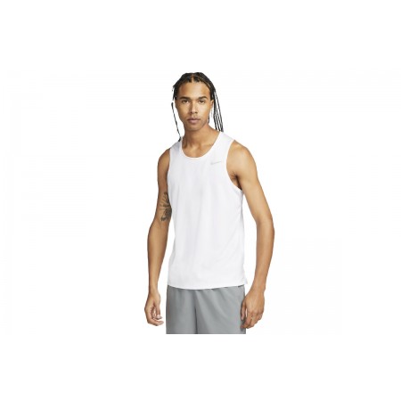 Nike Dri-FIT Miler Run Ανδρική Αμάνικη Μπλούζα Λευκή