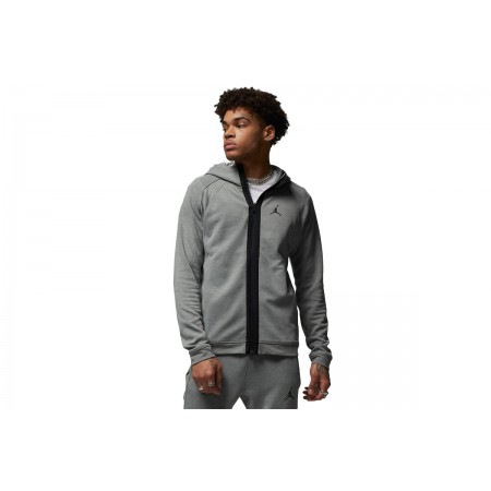 Jordan Air Fleece Dri-FIT Ανδρική Ζακέτα Με Κουκούλα Γκρι