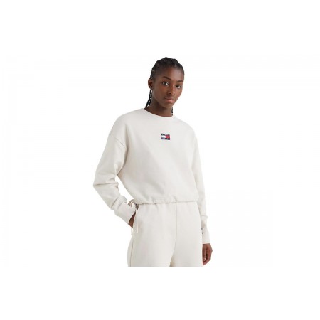 Tommy Jeans Tjw Bxy Crop Badge Drawstr Crew Μπλούζα Με Λαιμόκοψη 