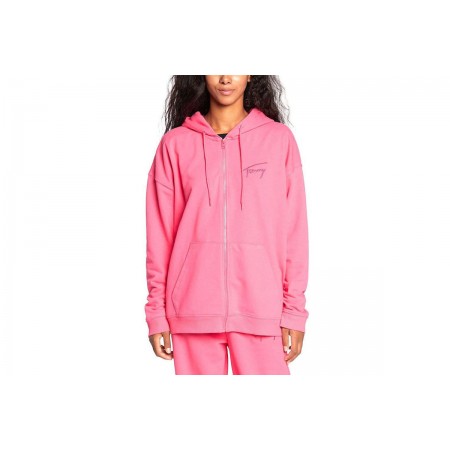 Tommy Jeans Tjw Ovrszd Signature Zip Thru Ζακέτα Με Κουκούλα 