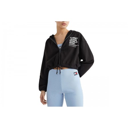 Tommy Jeans Tjw Crop Worldwide Zip Thru Ζακέτα Με Κουκούλα 
