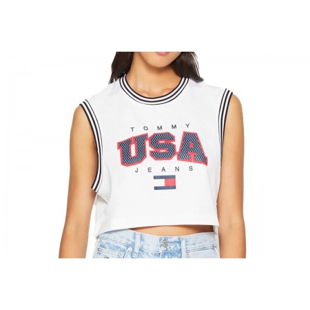 Tommy Jeans Crp Usa Basketball Tank Crop Top Αμάνικο 