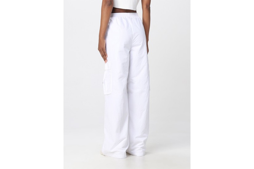 Tommy Jeans Wide Γυναικεία Παντελόνα Λευκή