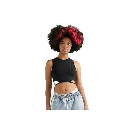 Tommy Jeans Tjw Ultr Crp Tie Top Crop Top Αμάνικο Γυναικείο 