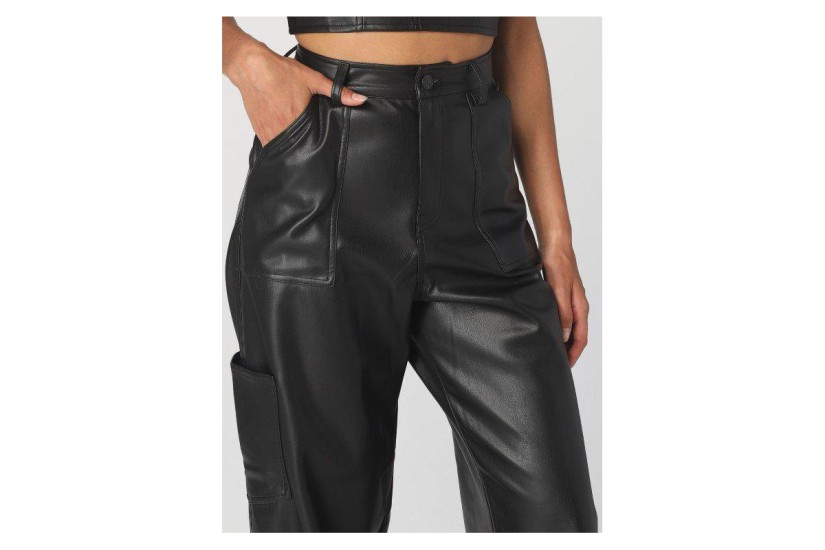 Tommy Jeans Tjw Daisy Lr Baggy Pleather Pant Παντελόνι Casual (DW0DW16385 BDS)