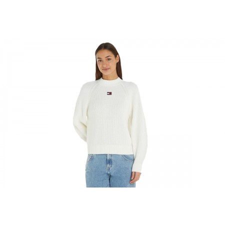 Tommy Jeans Tjw Badge Mockneck Sweater Μπλούζα Πλεκτή Γυναικεία 