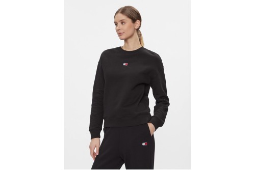 Tommy Jeans Badge Boxy Terry  Μπλούζα Με Λαιμόκοψη Γυναικεία (DW0DW17325 BDS)