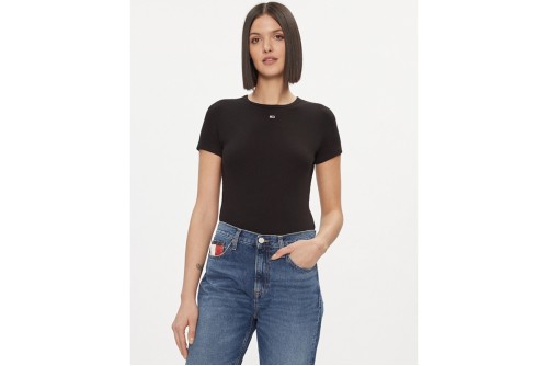 Tommy Jeans Ribbed Slim T-Shirt Γυναικείο (DW0DW17383 BDS)