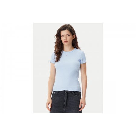 Tommy Jeans Slim Essential Rib Ss Ext T-Shirt Γυναικείο 