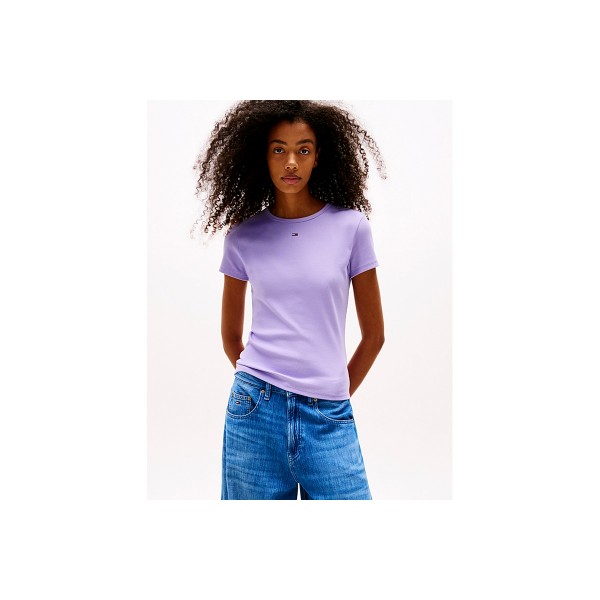 Tommy Jeans Essential Rib Slim Fit T-Shirt Γυναικείο (DW0DW17383 W0E)