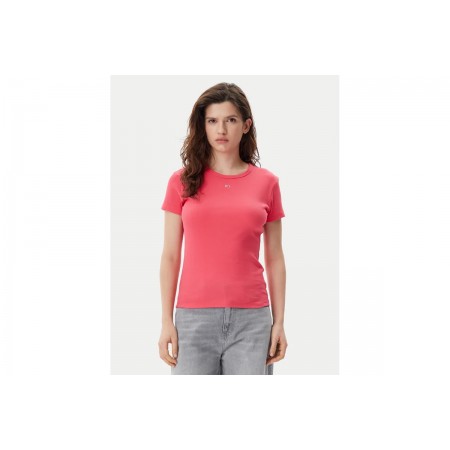 Tommy Jeans Slim Essential Rib Ss Ext T-Shirt Γυναικείο 