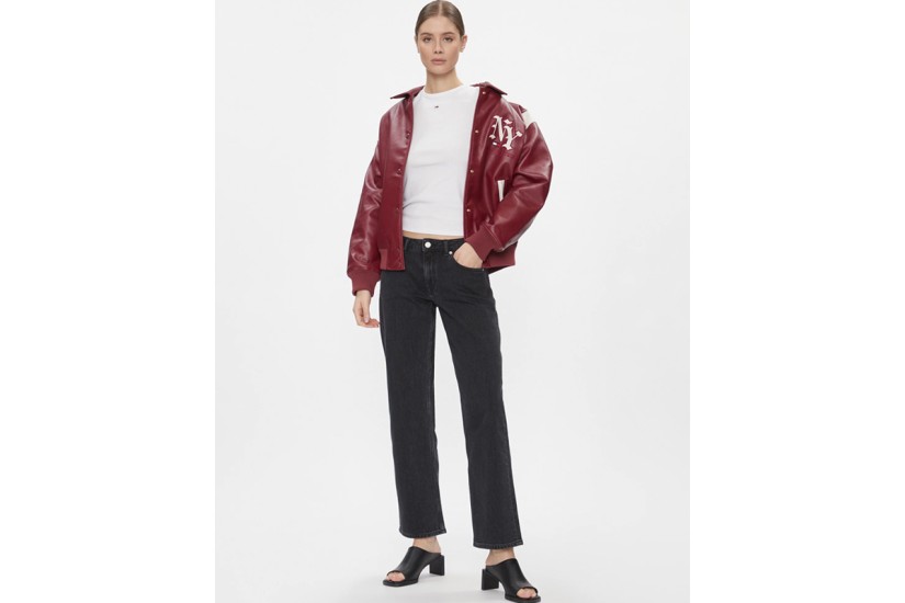 Tommy Jeans Slim Essential Rib Γυναικείο Κοντομάνικο T-Shirt Λευκό