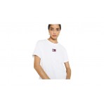 Tommy Jeans Boxy Badge Γυναικείο Κοντομάνικο T-Shirt Λευκό
