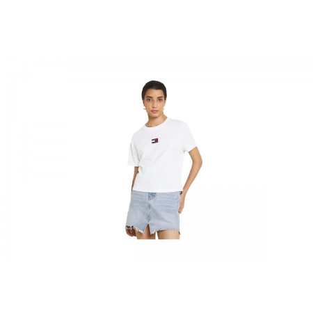 Tommy Jeans Boxy Badge Γυναικείο Κοντομάνικο T-Shirt Λευκό