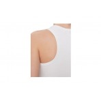 Tommy Jeans Essential Rib Γυναικείο Αμάνικο Φόρεμα Mini Λευκό