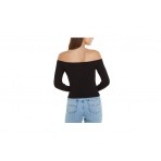Tommy Jeans Off Shoulder Μπλούζα Με Λαιμόκοψη Γυναικεία (DW0DW17535 BDS)