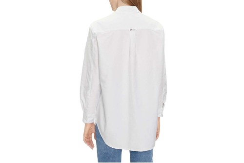 Tommy Jeans Badge Boyfriend Πουκάμισο Μακρυμάνικο Γυναικείο (DW0DW17807 YBR)