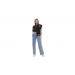 Tommy Jeans Slim Badge Rib Γυναικείο Κοντομάνικο T-Shirt Μαύρο