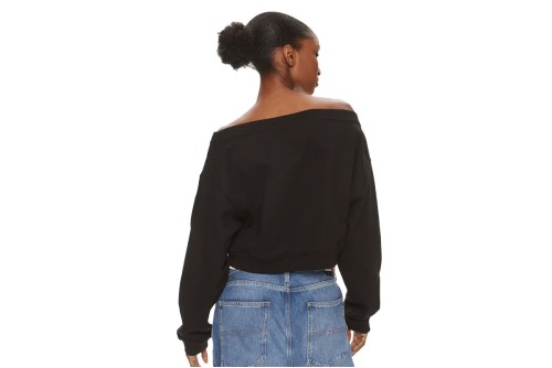 Tommy Jeans Crp Off Shoulder Crew Μπλούζα Με Λαιμόκοψη Γυναικεία (DW0DW17956 BDS)