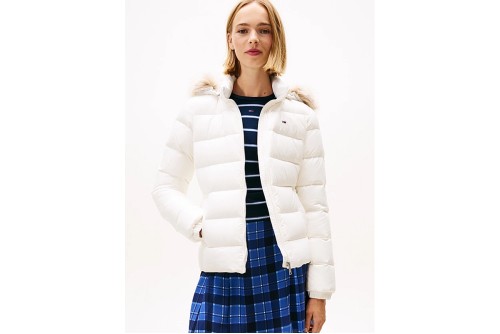 Tommy Jeans Shiny Water Repellent Down Μπουφάν Puffer Γυναικείο (DW0DW18312 YBL)