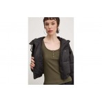 Tommy Jeans Crop Hooted Γυναικείο Μπουφάν Puffer με Κουκούλα Μαύρο