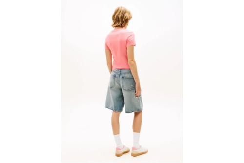 Tommy Jeans Slim Linear T-Shirt Γυναικείο (DW0DW18398 TIE)