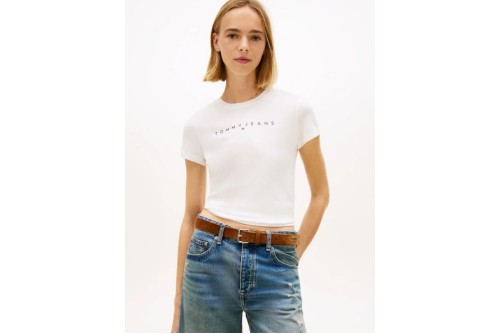 Tommy Jeans Slim Linear T-Shirt Γυναικείο (DW0DW18398 YBL)
