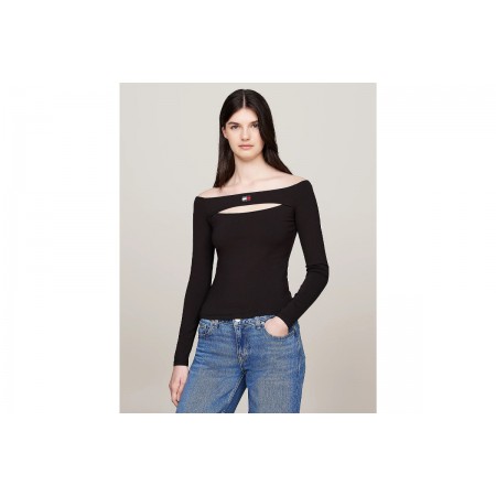 Tommy Jeans Slim Badge Cutout Top Ls 