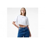 Tommy Jeans Oversized Essential Logo Κοντομάνικη Crop Top Μπλούζα