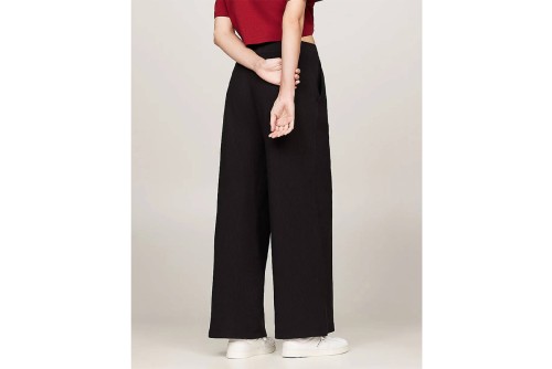 Tommy Jeans Ottoman Pleated Παντελόνι Φόρμας Γυναικείο (DW0DW18739 BDS)