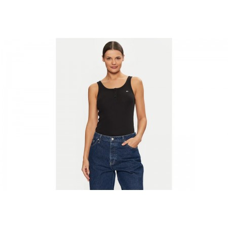 Tommy Jeans Slim Button Μπλούζα Αμάνικη Γυναικεία 