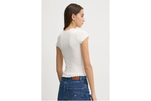 Tommy Jeans Tjw Slim Scallop Rib Ss T-Shirt Γυναικείο (DW0DW19504 YBH)
