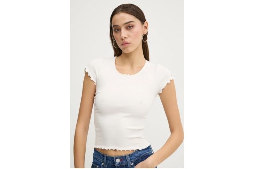Tommy Jeans Tjw Slim Scallop Rib Ss T-Shirt Γυναικείο (DW0DW19504 YBH)