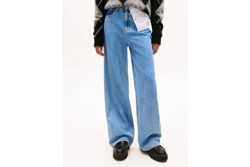 Tommy Jeans Claire High Rise Wide Leg Παντελόνι Τζιν Γυναικείο (DW0DW19558 1AB)