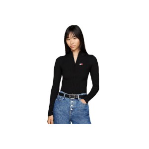 Tommy Jeans Zip-Thru Cable Ζακέτα Πλεκτή Γυναικεία (DW0DW19681 BDS)