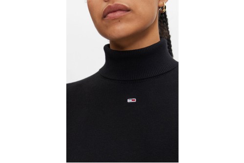 Tommy Jeans Essential Trtlnk Sweater Ext Μπλούζα Με Ψηλό Λαιμό Γυναικεία (DW0DW19686 BDS)