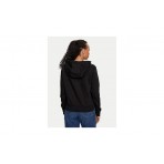 Tommy Jeans Brushed Fleece Γυναικεία Βαμβακερή Ζακέτα με Κουκούλα Μαύρη