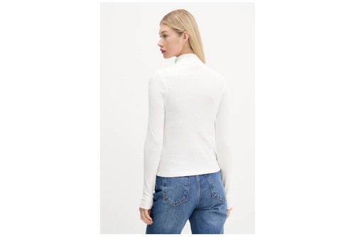 Tommy Jeans Slim Fit Μπλούζα Με Ψηλό Λαιμό Γυναικεία (DW0DW19830 YBL)