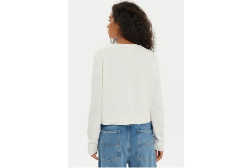 Tommy Jeans Essential Badge Cardigan Ext Ζακέτα Πλεκτή Γυναικεία (DW0DW19913 YBH)