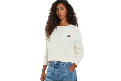 Tommy Jeans Essential Badge Cardigan Ext Ζακέτα Πλεκτή Γυναικεία (DW0DW19913 YBH)