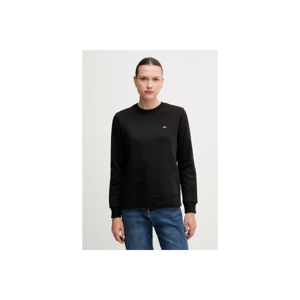 Tommy Jeans Flag Embroidery Fleece Μπλούζα Με Λαιμόκοψη Γυναικεία (DW0DW19959 BDS)