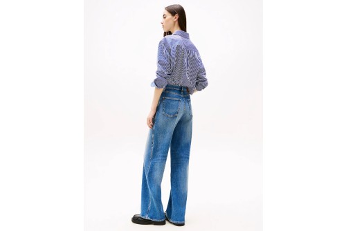 Tommy Jeans Claire High Waist Wide Leg Παντελόνι Τζιν Γυναικείο (DW0DW20048 1A5)