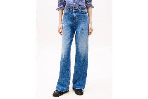 Tommy Jeans Claire High Waist Wide Leg Παντελόνι Τζιν Γυναικείο (DW0DW20048 1A5)