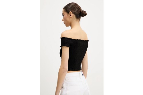 Tommy Jeans Smock Crop Top Κοντομάνικο Γυναικείο (DW0DW20238 BDS)