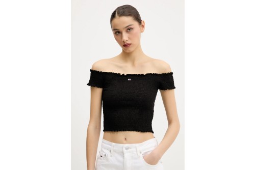 Tommy Jeans Smock Crop Top Κοντομάνικο Γυναικείο (DW0DW20238 BDS)
