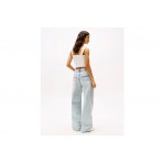 Tommy Jeans Smock Varsity Bralette  Αμάνικη Crop Top Μπλούζα Λευκή