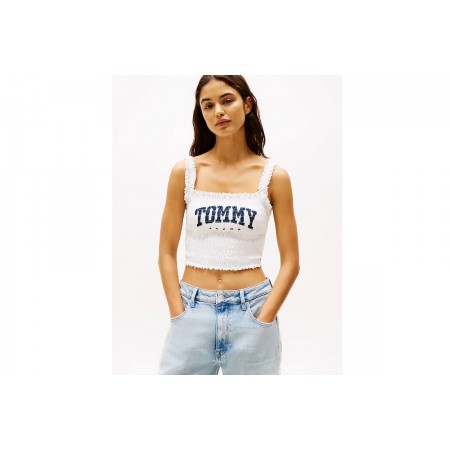 Tommy Jeans Smock Varsity Bralette Crop Top Αμάνικο Γυναικείο 