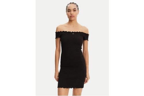 Tommy Jeans Smock Bodycon Φόρεμα Mini Γυναικείο (DW0DW20298 BDS)