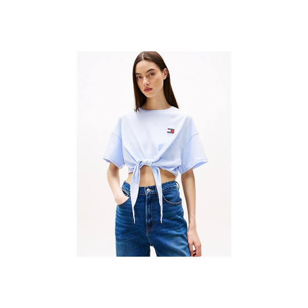 Tommy Jeans Reg Waist Tie Crop Top Κοντομάνικο Γυναικείο (DW0DW20321 C3Q)